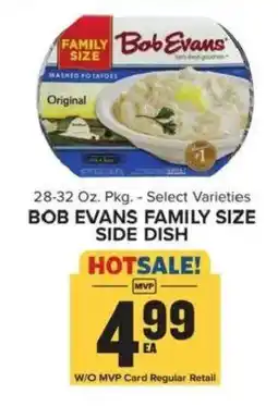 Food Lion Bob Evans family size side dish offer