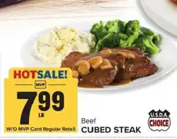 Food Lion MVP Beef Cubed Steak offer