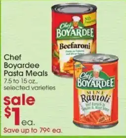 Giant Eagle Chef Boyardee Pasta Meals offer