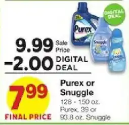 United Supermarkets Purex or Snuggle offer