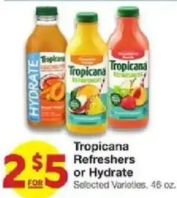 United Supermarkets Tropicana Refreshers or Hydrate offer