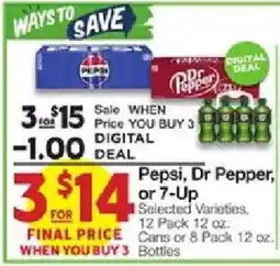 United Supermarkets Pepsi, Dr Pepper, or 7-Up offer