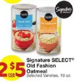 United Supermarkets Signature Select Old Fashion Oatmeal offer