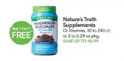 Publix Nature's Truth Supplements offer