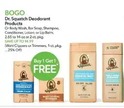 Publix Dr. Squatch Deodorant Products offer