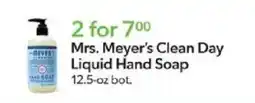 Publix Mrs. Meyer's Clean Day Liquid Hand Soap offer