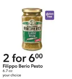 Publix Filippo Berio Pesto offer