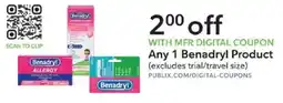 Publix Any 1 Benadryl Product offer