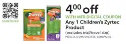 Publix Any 1 Children's Zyrtec Product offer