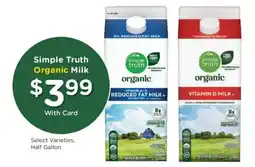 Fry's Simple Truth Organic Milk offer