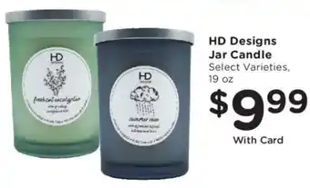 Hd designs jar candle