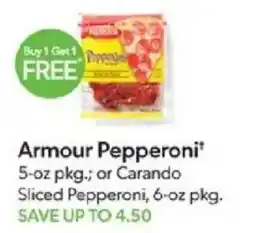 Publix Armour Pepperoni offer