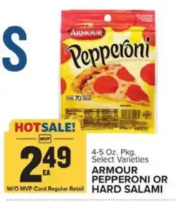 Food Lion Armour pepperoni or hard salami offer