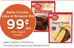 Fry's Betty Crocker cake or brownie mix offer