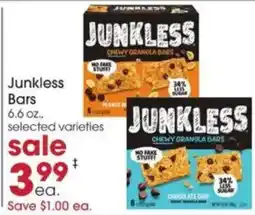 Giant Eagle Junkless chewy granola bars offer