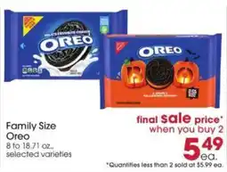 Giant Eagle Family Size Oreo offer