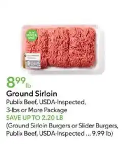Publix Publix Beef Ground Sirloin offer
