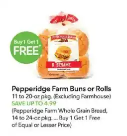 Publix Pepperidge Farm Buns or Rolls offer