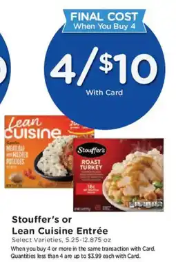 Mariano's Stouffer's or Lean Cuisine Entrée offer