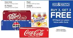 Mariano's Coca-Cola, Dr. Pepper, Pepsi, Snapple offer