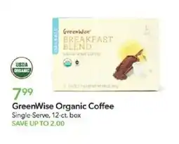 Publix GreenWise Organic Coffee offer