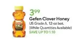 Publix Gefen clover honey offer