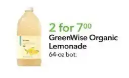 Publix GreenWise Organic Lemonade offer