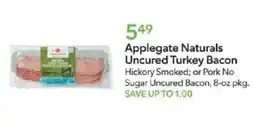 Publix Applegate Naturals Uncured Turkey Bacon offer