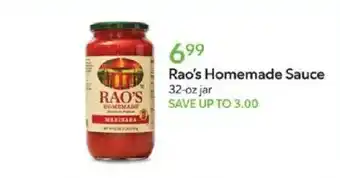 Publix Rao's Homemade Sauce offer