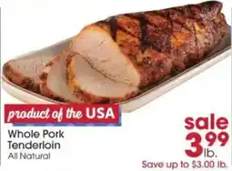 Giant Eagle Whole Pork Tenderloin offer