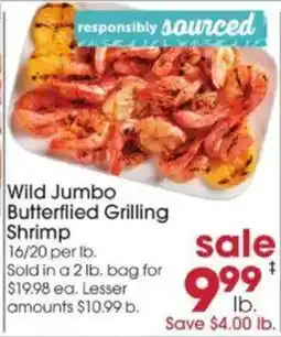 Giant Eagle Wild Jumbo Butterflyed Grilling Shrimp offer