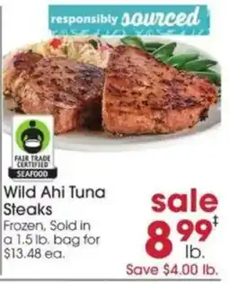 Giant Eagle Wild Ahi Tuna Steaks offer