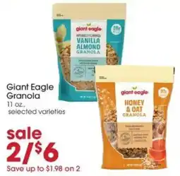Giant Eagle Giant Eagle Granola offer