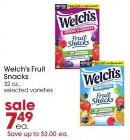 Giant Eagle Welch's Fruit Snacks offer