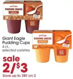 Giant Eagle Giant Eagle Pudding Cups offer