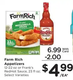 Fry's Farm Rich Appetizers offer