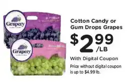 Kroger Grapery Cotton Candy or Gum Drops Grapes offer