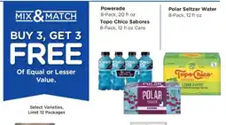 Kroger Powerade ,Topo Chico Sabores, Polar Seltzer Water offer