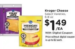 Kroger Kroger Cheese offer