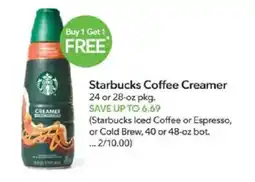 Publix Starbucks coffee creamer offer
