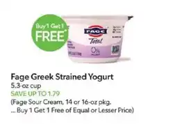 Publix Fage Greek Strained Yogurt offer