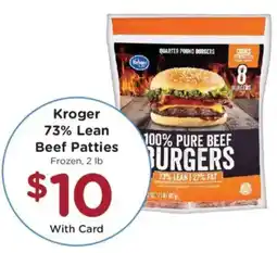 Smith's Kroger 73% Lean Beef Patties offer