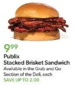 Publix Publix Stacked Brisket Sandwich offer
