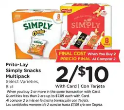 Smith's Frito-Lay Simply Snacks Multipack offer