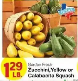 United Supermarkets Garden Fresh Zucchini, Yellow or Calabacita Squash offer