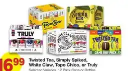 United Supermarkets Twisted Tea, Simply Spiked, White Claw, Topo Chico, or Truly offer
