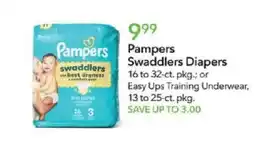 Publix Pampers Swaddlers Diapers offer