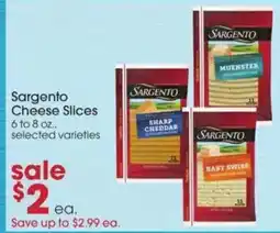 Giant Eagle Sargento cheese slices offer