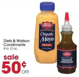 Giant Eagle Dietz & Watson condiments offer