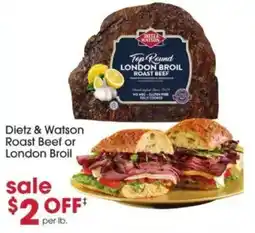 Giant Eagle Dietz & Watson Roast Beef or London Broil offer